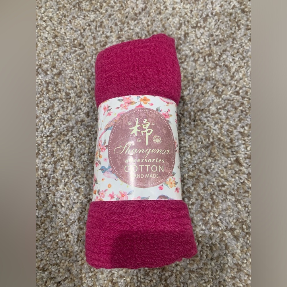 Burgundy Wrap Scarf - Picture 4 of 4